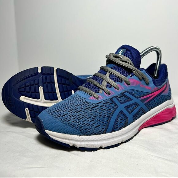 Asics GT-1000 7 GS in Race Blue/Peacoat Running Shoes 6 - Picture 1 of 9